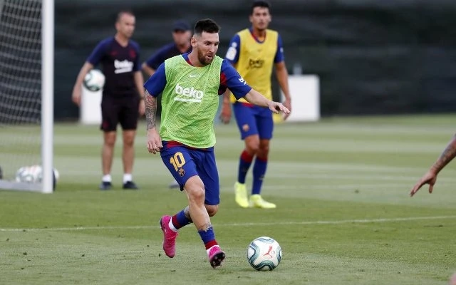 Tin vui cho Barca khi đội trưởng Messi đã có thể trở lại luyện tập cùng đồng đội. (Ảnh: FC Barcelona)