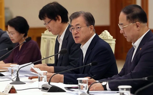 Cuộc họp của Hội đồng Cố vấn kinh tế quốc gia tại thủ đô Seoul của Hàn Quốc. Ảnh Hankyoreh
