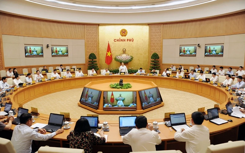 Thủ tướng Nguyễn Xuân Phúc chủ trì Phiên họp Chính phủ thường kỳ Tháng 8 năm 2019.