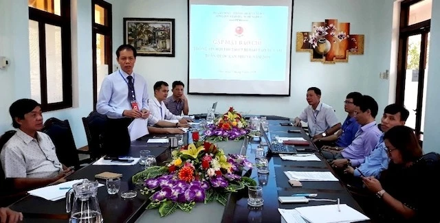 Ông Đỗ Năng Khánh, Phó Tổng Cục trưởng Tổng cục Giáo dục nghề nghiệp phát biểu tại buổi gặp mặt báo chí.