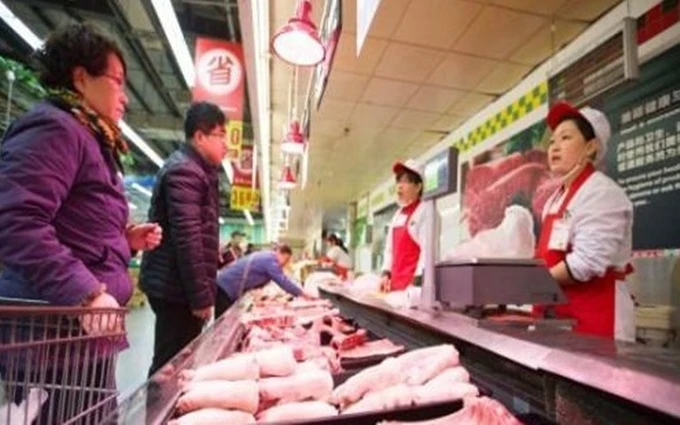Thịt lợn chiếm tới 62,7% cơ cấu tiêu thụ các loại thịt của người dân Trung Quốc. (Ảnh minh họa)
