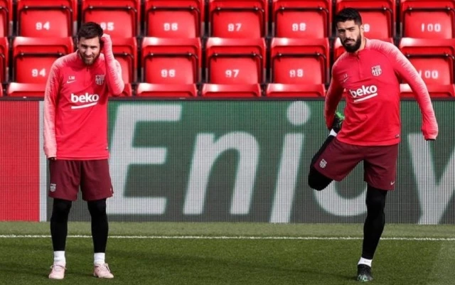 Messi (trái) sẽ tiếp tục vắng mặt trận thứ tư liên tiếp ở La Liga mùa giải mới, trong khi Suarez (phải) cũng chỉ vừa mới hồi phục chấn thương. (Ảnh: Reuters)