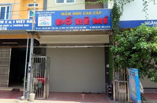 Cơ sở mầm non tư thục Đồ Rê Mí, xã Hoàn Sơn, huyện Tiên Du, tỉnh Bắc Ninh. (Ảnh: TTXVN)
