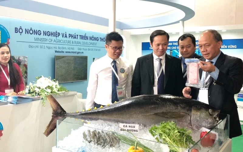 Hội chợ các sản phẩm Thủy sản tại Hà Nội năm nay hướng tới giới thiệu thành tựu, năng lực sản xuất, kinh doanh và tiêu thụ các sản phẩm thủy sản.