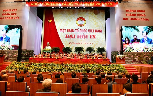 1.300 đại biểu dự Đại hội đại biểu toàn quốc Mặt trận Tổ quốc Việt Nam lần thứ IX, nhiệm kỳ 2019 - 2024. Ảnh: Thủy Nguyên