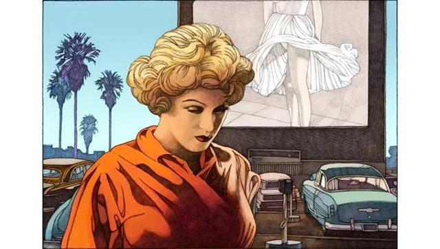 Tranh minh họa đi kèm bài phê bình cuốn tiểu thuyết "Blonde" của nữ nhà văn Mỹ Joyce Carol Oatest đăng trên báo Le Monde ngày 20-10-2000.
