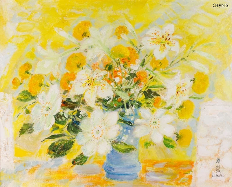 Bức "Đời hoa" của họa sĩ Lê Phổ.