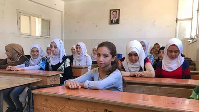 Học sinh Syria tại các ngôi trường được khôi phục. Ảnh: RIA NOVOSTI