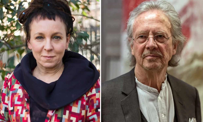 Hai nhà văn vừa giành giải Nobel Văn học 2018 và 2019 (Ảnh: Guardian)