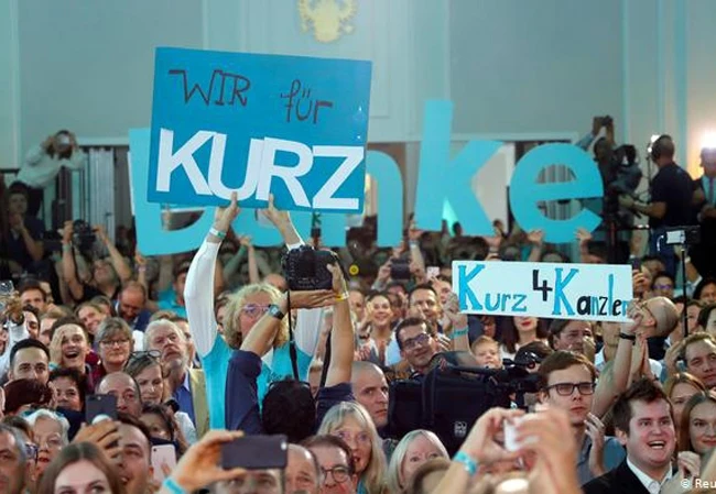 Đảng ÖVP nhận được sự ủng hộ lớn của người dân Áo. Ảnh Reuters