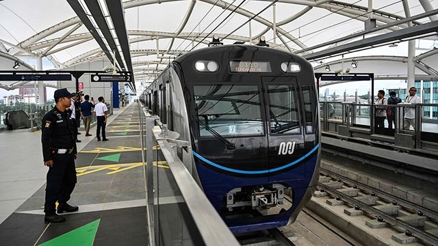 Hệ thống MRT tại Jakarta. Ảnh: THE STRAITS TIMES
