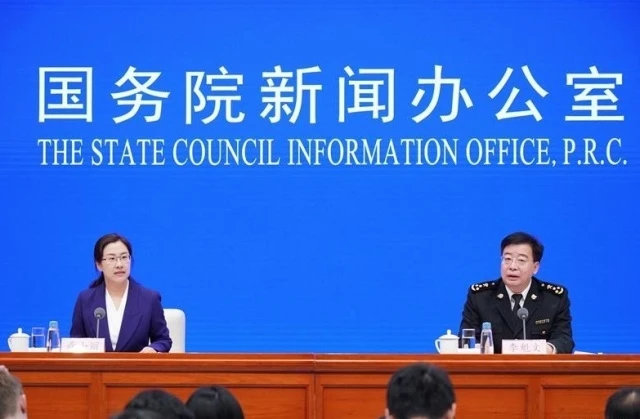 Tổng cục Hải quan Trung Quốc công bố số liệu thống kê tình hình xuất nhập khẩu. (Ảnh: Tân Hoa xã)