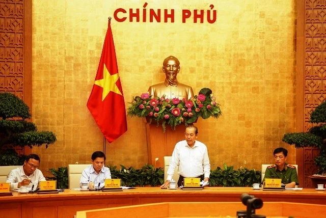 Phó Thủ tướng Thường trực Chính phủ Trương Hòa Bình phát biểu tại Hội nghị.