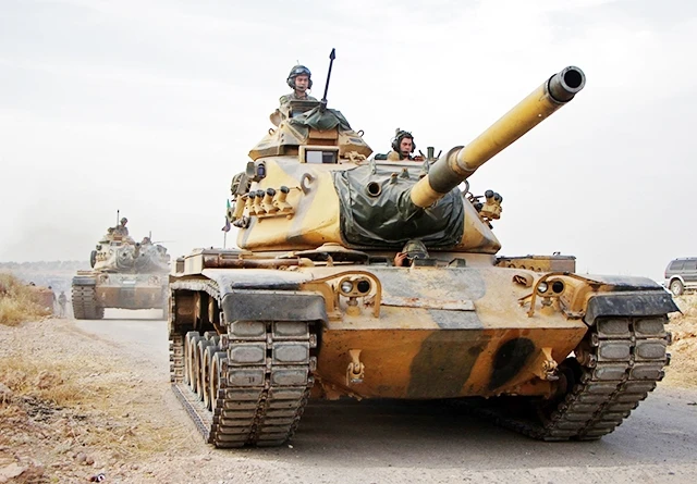 Binh sĩ Thổ Nhĩ Kỳ tại thành phố Manbij, phía bắc Syria. Ảnh GETTY
