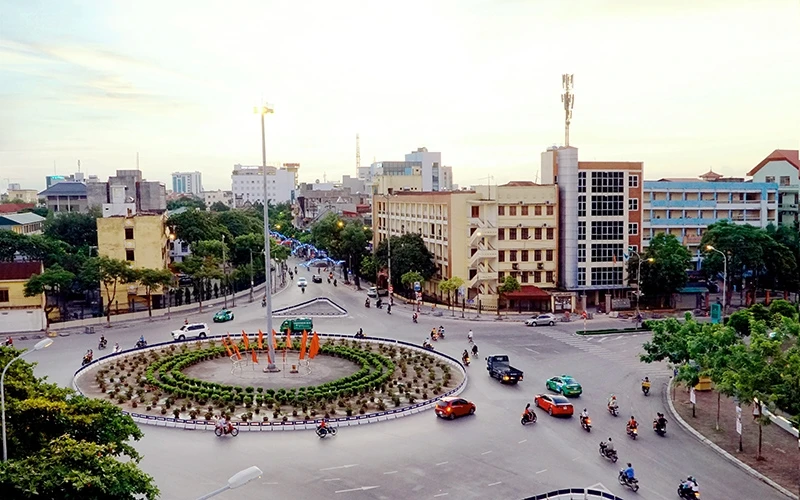 Một góc trung tâm thành phố Hải Dương.