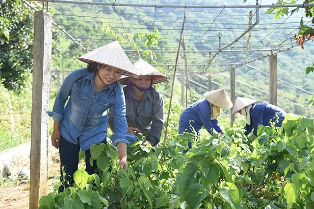 Trang trại Hoa Viên tạo việc làm ổn định cho nhiều phụ nữ ở huyện Thạch Thất, TP Hà Nội.
