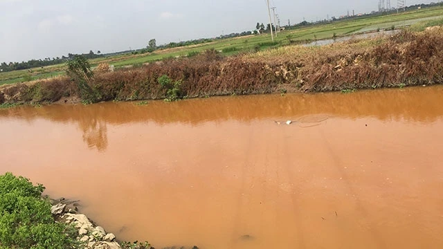 Kênh Cẩm Văn đang trong tình trạng ô nhiễm nặng nề.