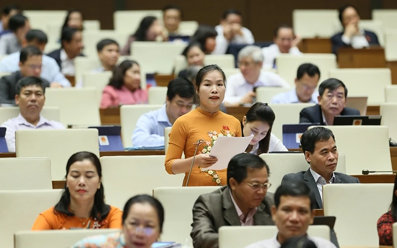 Đại biểu Quốc hội Cao Thị Giang (Quảng Bình) cho rằng, khi ban hành chính sách cần chú trọng đến việc tác động để kích thích nội lực của người dân vùng dân tộc thiểu số, tránh việc làm hộ, làm thay.