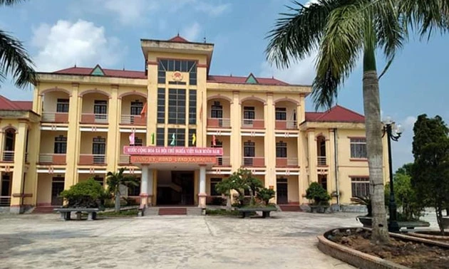Trụ sở Đảng ủy – HĐND – UBND xã Hải An, huyện Hải Hậu (Nam Định), nơi xảy ra vụ việc.