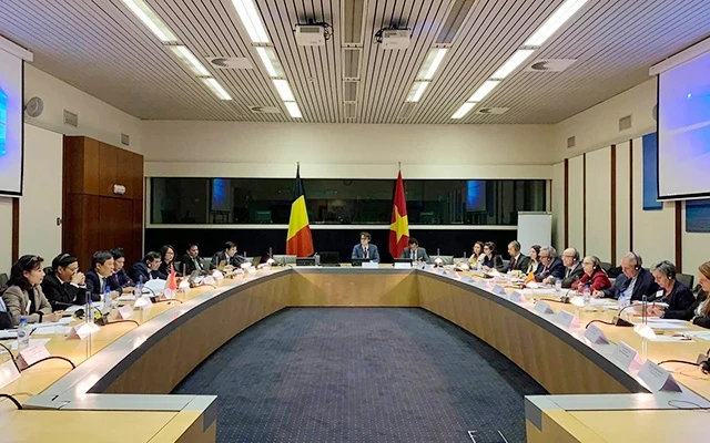 Kỳ họp thứ 5 Ủy ban hỗn hợp Việt Nam - Bỉ về Hợp tác kinh tế diễn ra ngày 6-11 ở Bruxelles (Vương quốc Bỉ). (Ảnh: Bộ KHĐT)