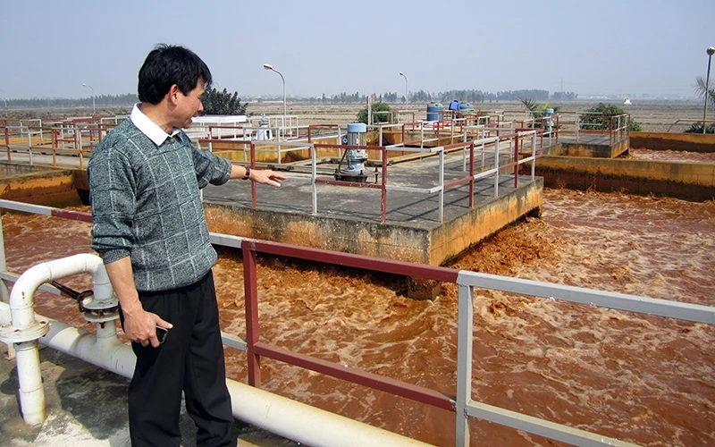 Trạm xử lý nước thải công nghiệp tại Khu công nghiệp Phố Nối A.