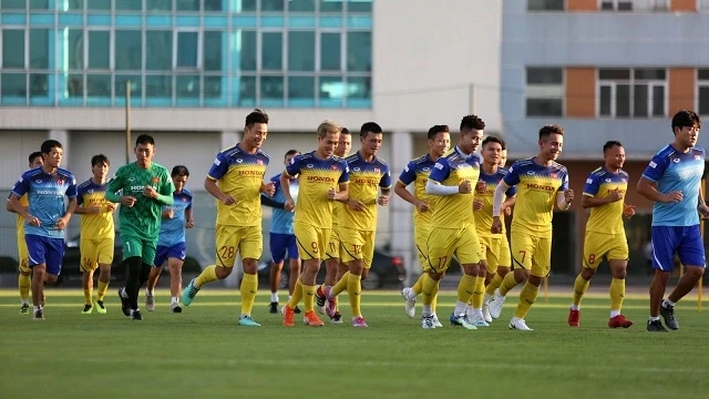 Đội tuyển Việt Nam đã sẵn sàng bước vào trận đấu với đối thủ nhiều duyên nợ UAE. (Ảnh: Liên đoàn Bóng đá Việt Nam)