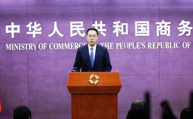 Người phát ngôn Bộ Thương mại Trung Quốc Cao Phong. (Ảnh: Xinhuanet.com)