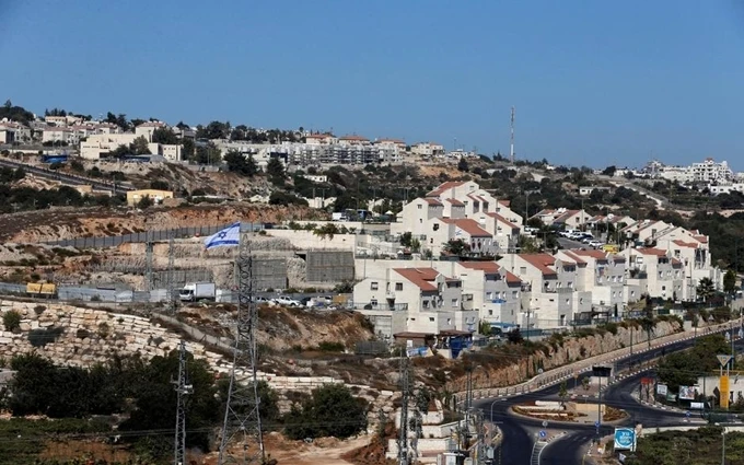 Toàn cảnh khu định cư Kiryat Arba của Israel tại Hebron, Bờ Tây, ngày 11-9-2018. (Ảnh: Reuters)