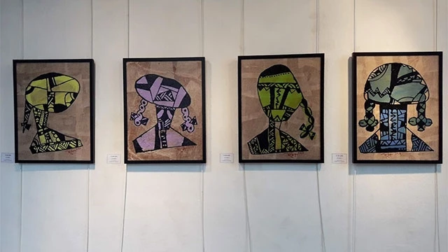 Một số tác phẩm được trưng bày.