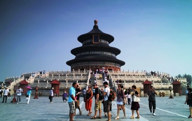 Khách quốc tế tham quan Thiên Đàn ở thủ đô Bắc Kinh, Trung Quốc. (Ảnh minh họa)