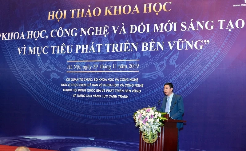 Thứ trưởng Khoa học và Công nghệ Lê Xuân Định phát biểu khai mạc Hội thảo.
