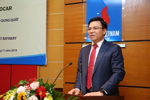 Tổng Giám đốc Petrovietnam Lê Mạnh Hùng phát biểu chỉ đạo tại lễ ký.