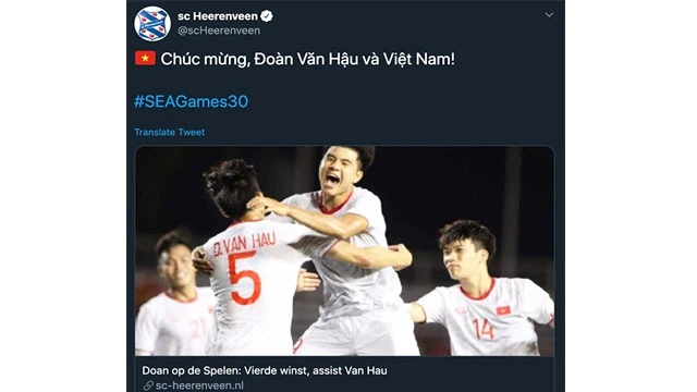 SC Heerenveen “theo sát” Văn Hậu