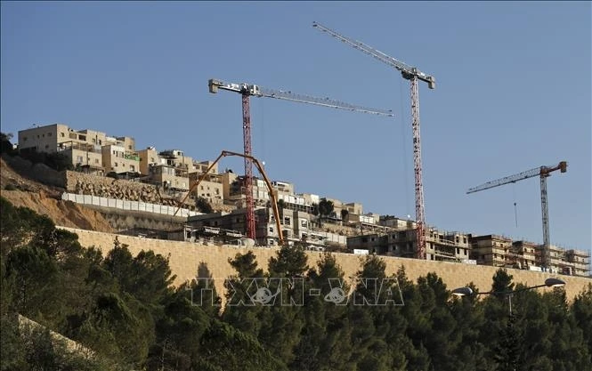 Công trường xây dựng khu định cư Ramat Shlomo của Israel tại Jerusalem ngày 20-11-2019. (Ảnh:TTXVN)