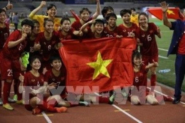 Các ‘cô gái vàng’ Việt Nam đã thi đấu quả cảm tại SEA Games 30 để mang về vinh quang cho Tổ quốc (nguồn ảnh: Thông tấn xã Việt Nam)