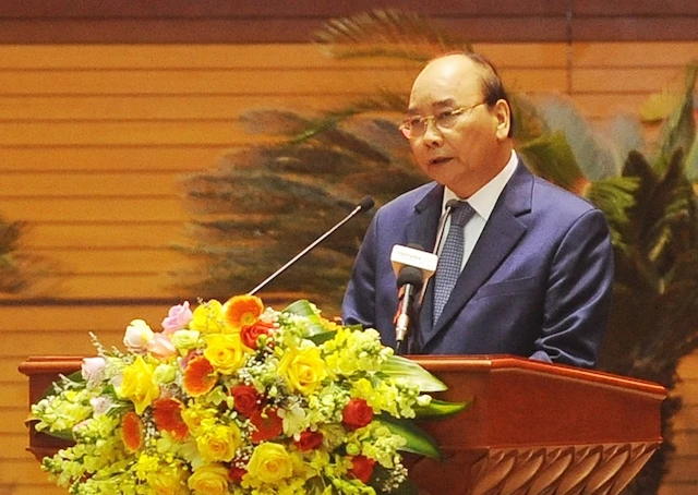 Thủ tướng Nguyễn Xuân Phúc phát biểu ý kiến tại Hội nghị Quân chính toàn quân năm 2019.