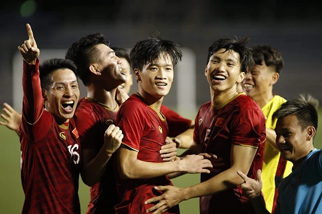 Các cầu thủ U22 Việt Nam được kỳ vọng sẽ tiếp tục chiến thắng U22 Indonesia mang về tấm bộ môn bóng đá nam SEA Games 30.