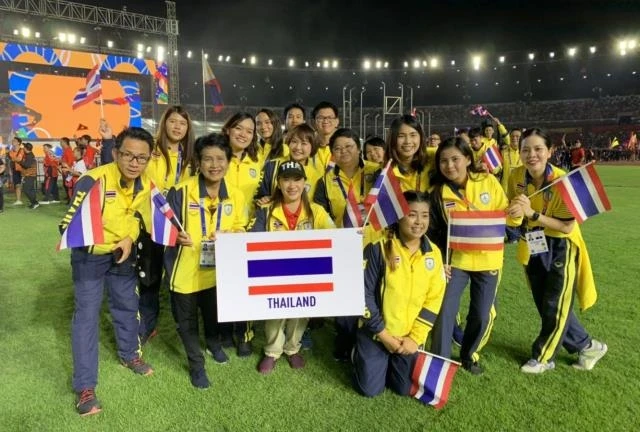 Một nhóm vận động viên Thailand tham dự SEA Games 30. (Ảnh: Bangkok Post)