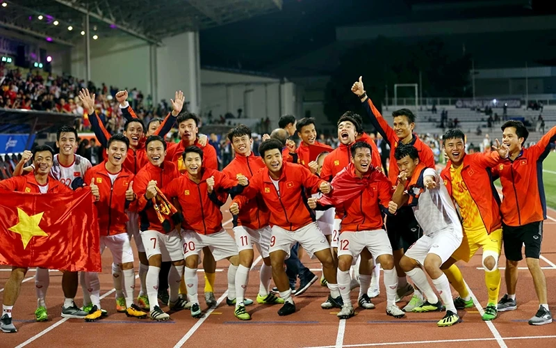 Tinh thần thi đấu xả thân của các vận động viên đã làm nên kỳ tích cho Thể thao Việt Nam trên đấu trường khu vực. Ảnh: Minh Phú