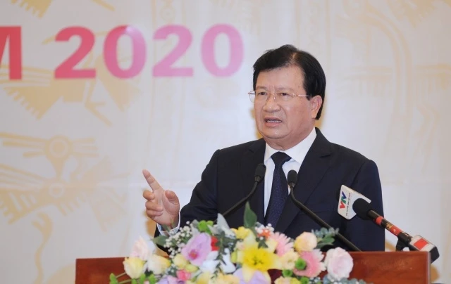 Phó Thủ tướng Trịnh Đình Dũng phát biểu tại hội nghị tổng kết công tác năm 2019 ngành GTVT.