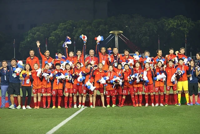 Đội tuyển bóng đá nữ lần thứ 6 lên ngôi vô địch tại SEA Games - kỷ lục của đại hội.