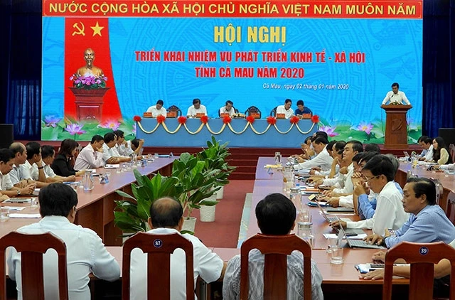 Hội nghị triển khai nhiệm vụ phát triển kinh tế - xã hội năm 2020 của UBND tỉnh Cà Mau.
