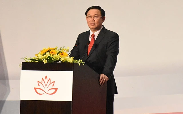Phó Thủ tướng Vương Đình Huệ phát biểu khai mạc chung các hội thảo, diễn đàn kinh tế, lao động và du lịch Việt Nam - Nhật Bản.