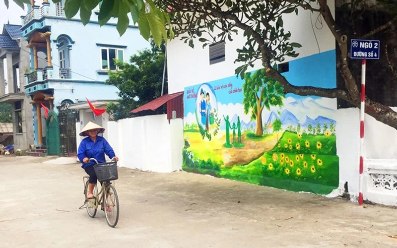 Cảnh quan, môi trường huyện Thanh Oai đổi mới từ cuộc thi Giữ gìn ngõ, phố xanh, sạch, đẹp.
