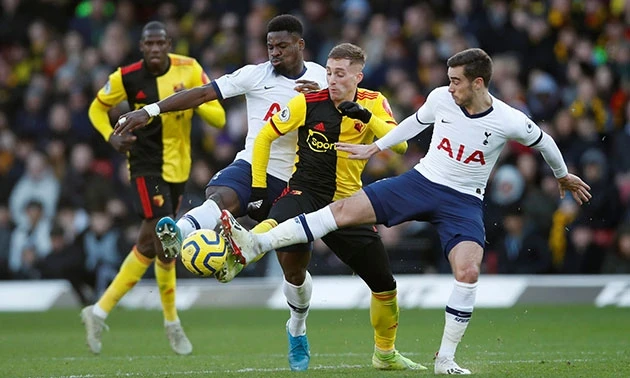 Vòng 23 Premier League: Tottenham hòa thất vọng trên sân của Watford