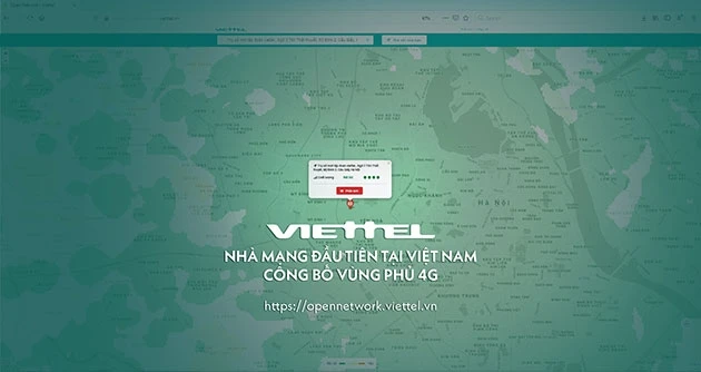 Viettel công bố bản đồ vùng phủ sóng của mạng di động 4G