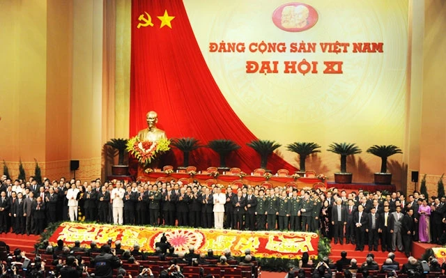 Đại hội đại biểu toàn quốc lần thứ XI của Đảng diễn ra từ ngày 12 đến ngày 19-1-2011. Ảnh: ĐỨC ANH
