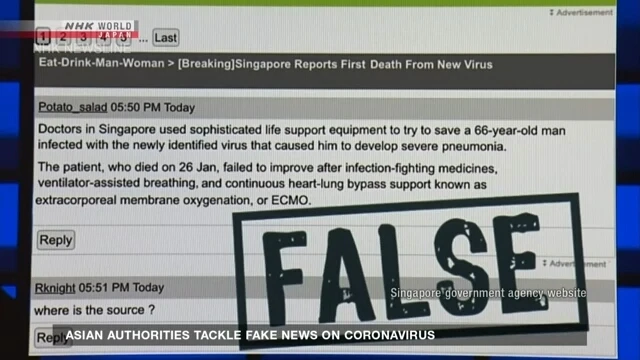 Thông tin sai lệch về virus corona "nở rộ" trên các mạng xã hội (Ảnh: NHK)