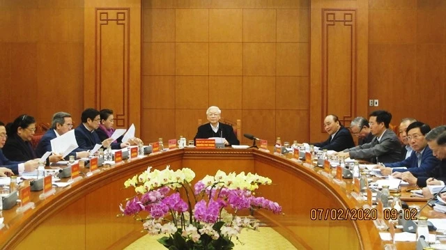 Tổng Bí thư, Chủ tịch nước Nguyễn Phú Trọng chủ trì phiên họp.