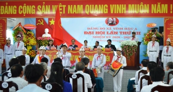 Đại hội Đảng bộ xã Vĩnh Hậu A, huyện Hòa Bình (Bạc Liêu).